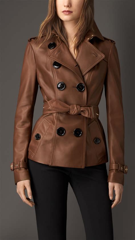 burberry presume leather coat|burberry jacket for women.